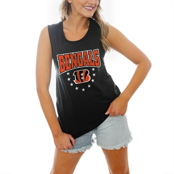 Women's Gameday Couture Black Cincinnati Bengals Baby You're A Star Racerback Scoop Neck Tapered Tank Top