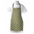 thumbnail image 4 of Poppy Flower Apron, Vintage Romantic Pattern with Sketch Ram and Poppys Print, Unisex Kitchen Bib with Adjustable Neck for Cooking Gardening, Adult Size, Burnt Sienna Turquoise, by Ambesonne, 4 of 4