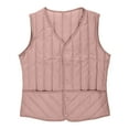 thumbnail image 3 of Womens Vests Plus Size Button Home Coat Clothes Sleeveless Parkas with Pocket(Pink 3XL), 3 of 7