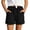 Black, variant on Girls Casual Shorts With And Multiple Pockets Solid Color Summer Fashion Activewear For Outdoor Play Shorts Cat for Girl 7 8
