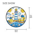 thumbnail image 4 of Children Doodle Style Memory Foam Bath Mat 36" Absorbent Rug with Non Slip Base and 4 Bonus Pads, 4 of 6