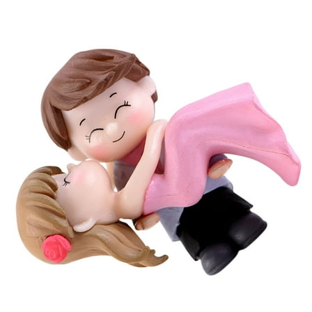 BESTYASH 1Pcs Engaged Cake Topper Vinyl Cake Ornament Assorted Color Wedding Celebration for Couples