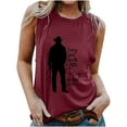 thumbnail image 2 of DailyTrove Women's Graphic Tank Top - Polyester Casual Western & Festival Wear, Stylish for Gatherings, 2 of 6