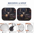 thumbnail image 5 of Picia Regal Stag In Forest 2 Piece Car Windshield Sun Shade Foldable | Foldable Sun Shield for Front Window Blocks UV Rays and Keeps Your Vehicle Cool-Large, 5 of 7