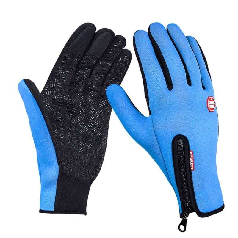 Winter Gloves Men Women Touchscreen Waterproof Running Cycling Liner Fleece Pair 