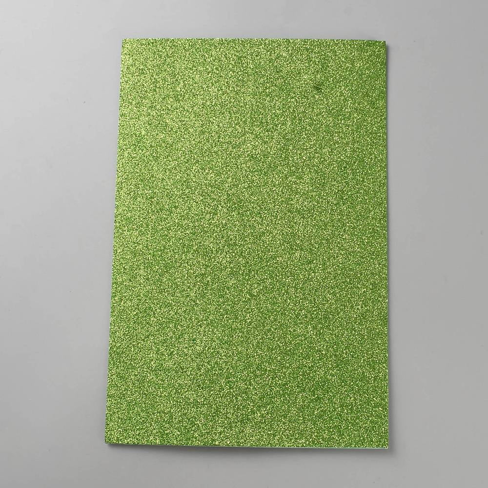2sets Rectangle EVA Glitter Foam Sheets for Art Craft Gift Wrapping Scrapbooking Yellow Green 302x200x2mm 10 sheets/setDIY