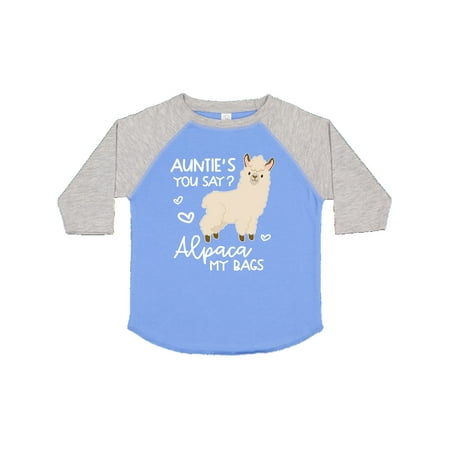 

Inktastic Auntie s You Say Alpaca My Bags Gift Toddler Boy or Toddler Girl T-Shirt