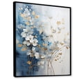 thumbnail image 2 of Designart "Flourishing Wonders Of Beige And Gold Flora II" Plants Floater Framed Wall Art Living Room, 2 of 5