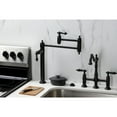 thumbnail image 2 of Kingston Brass KS3700AL Restoration Deck Mount Pot Filler Faucet, Matte Black, 2 of 9