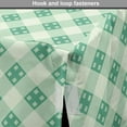 thumbnail image 4 of Mint Dog Crate Cover, Old Fashion Striped Pattern with Geometrical Details Checkered Simple Tile, Easy to Use Pet Kennel Cover for Dogs, 35" x 23" x 27", Mint Green Pale Green, by Ambesonne, 4 of 6