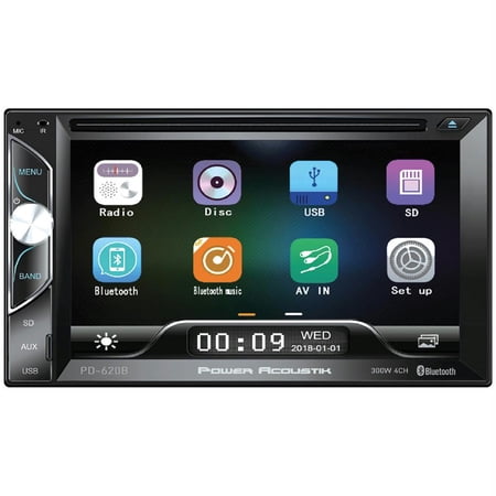 Power Acoustik PDN-623B 2 DIN Car DVD NAV Bluetooth Receiver