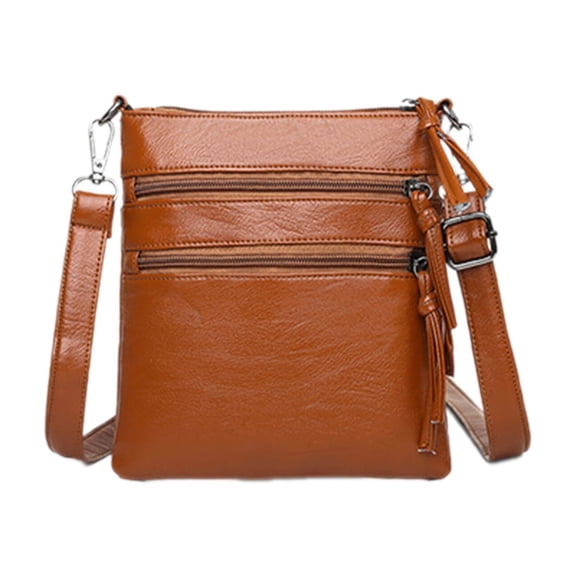 ELORIAH Small Purses for Women Crossbody,Versatile Leather Sling Bag for Women,Stylish Small Bags for Women with Multiple Zippered Compartments