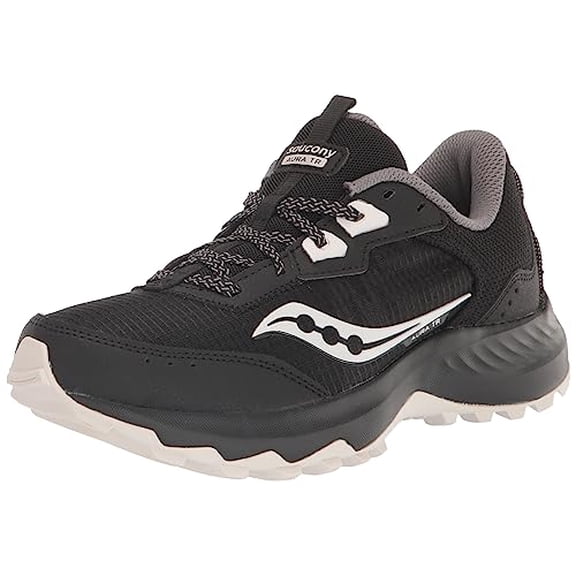 SAUCONY WOMEN'S AURA TR SNEAKER - SIZE: WOMEN 6 - BLACK/FOG