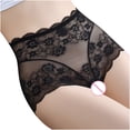 thumbnail image 6 of HUPOM Plus Size Underwear For Women Womens Underwear Briefs Leisure Tie Seamless Waistband Black L, 6 of 6