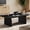 Black, variant on Finmind 47" Rectangle Coffee Table, Farmhouse Wood Center Table with Rounded Corners & Sturdy Base for Living Room, Brown