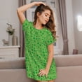 thumbnail image 3 of Balery St Patrick's Day Camisón de manga corta con cuello redondo para mujer, cómodo y elegante., 3 of 6