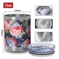 thumbnail image 3 of 12oz Tumblers Pioneer Flower Vacuum Insulated Stainless Steel Travel Tumbler Cups Mug with Lid and Straw for Beer,Coffee,Beverages with Cleaning Brush for Cold & Hot Drinks, 3 of 5