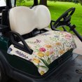 thumbnail image 2 of Golf Cart Seat Covers for 2 Seater,Wildflowers Microfiber Cart Seat Towel Blanket,Spring Vintage Tulip Butterfly Floral Leaf Absorbent Breathable NonSlip Bench Seats Protector for Golf Course 51"x31", 2 of 9