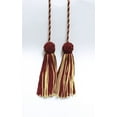 thumbnail image 2 of Turkish Head Double Tassel Curtain and Drapery Tieback / Holdback, 3 3/4" Tassel (9.5cm), 27" Spread (68.5cm) # BHCT, White Gold Red #572 (Burgundy Red, Wine Red, White Gold) Set of 4, 2 of 4