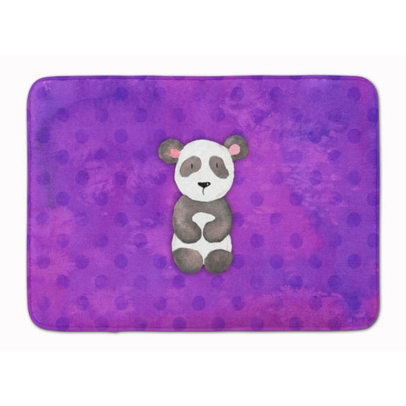 Polkadot Panda Bear Watercolor Machine Washable Memory Foam Mat