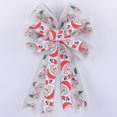 thumbnail image 5 of Ganfancp Adorno de Lazo con Motivo de Papá Noel de Doble Capa Ofertas y Liquidaciones 1* Arco, 5 of 5