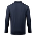 thumbnail image 4 of Satingcolo Men's Long Sleeve Polo Shirt Ribbed Knit Casua Button Down Collar Solid Color Workout Smart Casual Tops,Navy 3XL, 4 of 7