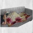 thumbnail image 6 of Floral Soft Flannel Fleece Blanket, Retro Flowers on Old Grunge Paper Background Nostalgic Background Bouquet Print, Cozy Plush for Indoor and Outdoor Use, 70" x 90", Sand Brown Pink, by Ambesonne, 6 of 6