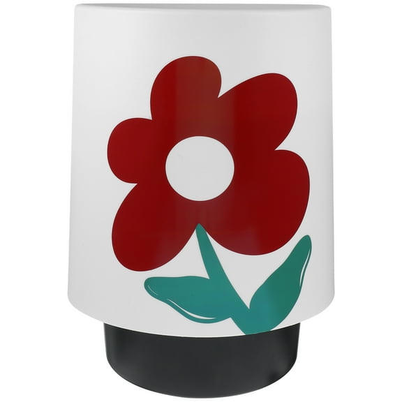 OUNONA Garbage Container Trash Can Flower Garbage Bin Double-layer Waste Bin Container for Kitchen Bathroom