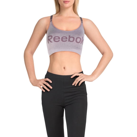 Reebok Womens Medium Support Fitness Sports Bra Purple XS