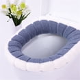 thumbnail image 2 of Toilet Seat Mat Soft Pad Washable Closestool Mat Warmer Cushion Bathroom No.09, 2 of 9