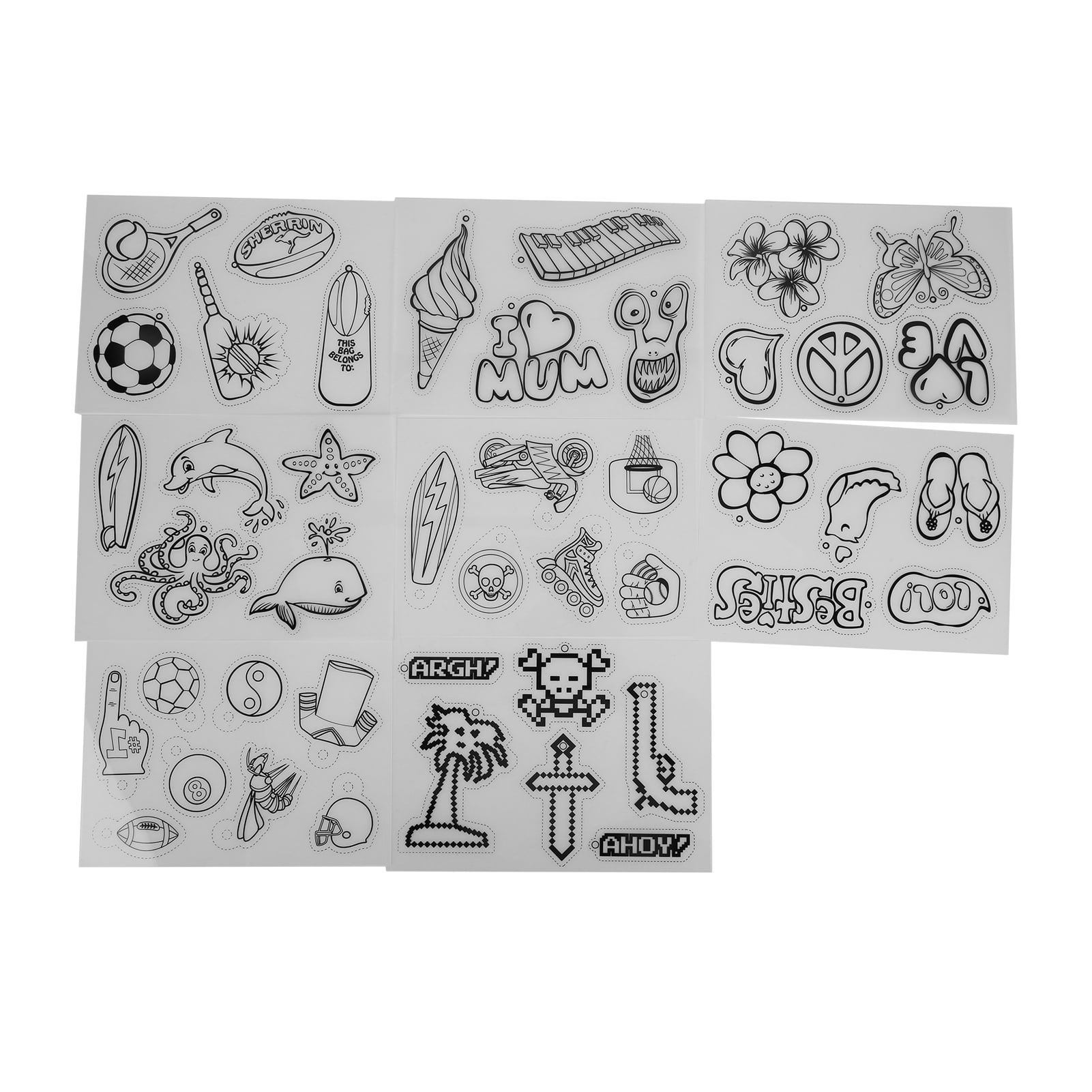 Jeanoko Shrinky Dink Sheets, Heat Shrink Sheets Easy Coloring Halloween  Style Diverse Pattern Easy to Create Widely Used 8Pcs for DIY