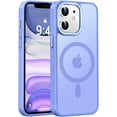 thumbnail image 1 of TEMOGU-Designed for iPhone 11 Case with Strong Magnetic [13 FT Military Drop Protection] [Compatible with Magsafe] Slim Translucent Matte Shockproof with Anti-Fingerprint Phone Case, Light Purple, 1 of 4