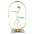 thumbnail image 2 of Leaves Sculpture, Hand Colored Iron Attractive Hand Welded Vivid Compact Metal  Leaf Ornament Stable  For Living Room, 2 of 8