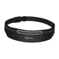 thumbnail image 2 of Riñonera con cinturón para correr, riñonera elástica ajustable para mujer y hombre, bolsa para teléfono, riñonera deportiva para gimnasio, deportes de Negro, 2 of 8