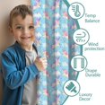 thumbnail image 3 of Blackout Kids Curtains,Light Blue Cartoon Unicorn Cloud Pattern Childrens Insulated Curtains Set Of 2,Bedroom Essentials,Toddler Room Decor 42"x84", 3 of 5
