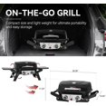 thumbnail image 3 of 2-Burner Portable Propane Gas Grill with Foldable Side Tables, Outdoor Tabletop Gas Grill, 17,000 BTU, 370 Sq. In. Cooking Area, Travel, Picnic, Tailgate, Camping, Black, GT2005-SC, 3 of 9