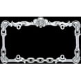 thumbnail image 2 of Cruiser Cadre de Plaque d'Immatriculation 25231 Cadre d'Immatriculation; Design Crânes/os/dagues et Chaînes; Poli; Chrome; Métal Moulé sous Pression, 2 of 4