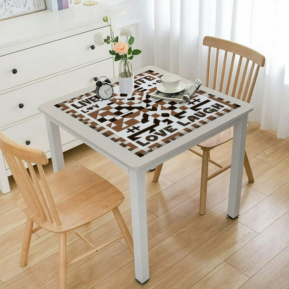 nygtbtfer Brown Plaid Tablecloth, Fitted Table Cover with Elastic for Tables, Buffalo Checkered Table Cloth Outdoor Indoor Dinning Party Tablecloths
