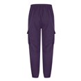 thumbnail image 4 of Mens Cargo Pants Drawstring Casual Hiking Pants Joggers Athletic Trousers Cotton Loose Straight Leg Sweatpants For Men, 4 of 5