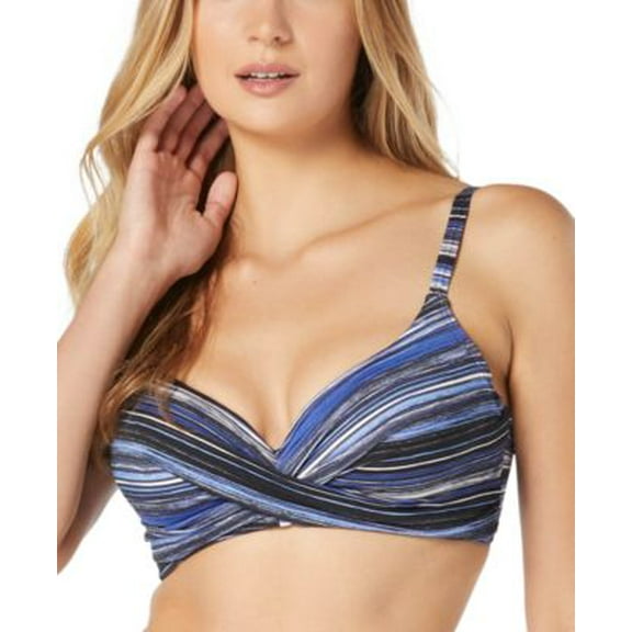 Coco Reef Womens Striped Contours Diamo Blue Multi 34C