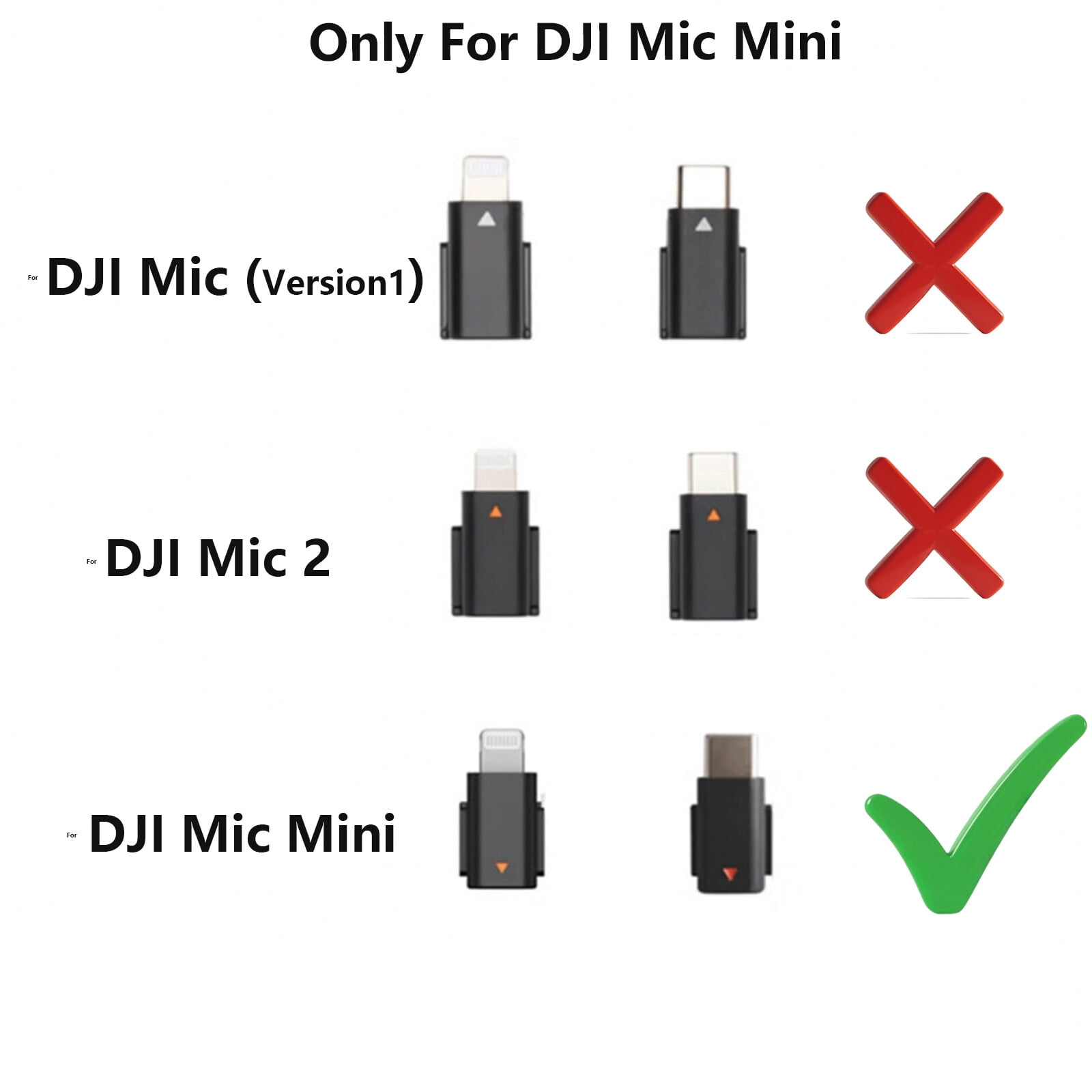 DJI Mic Mini Mobile Phone Adapter For iPhone 14/13/12/11/XS MAX/XR 8 7