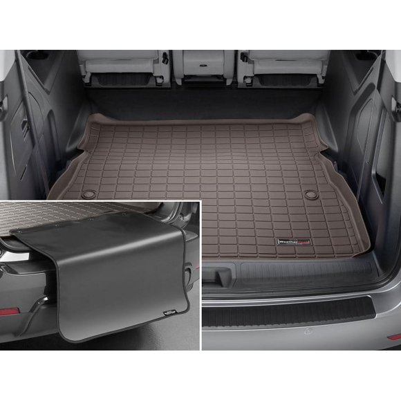 Weathertech Cargo Area Liner 43508SK Direct Fit; Raised Edges; Cocoa; Custom Blended TPO Thermopolyolefin; Non-Skid; With Removable Bumper Protector