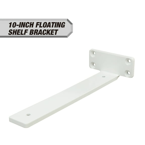 Hyper Tough 10' x 4" Floating Shelf Bracket, White