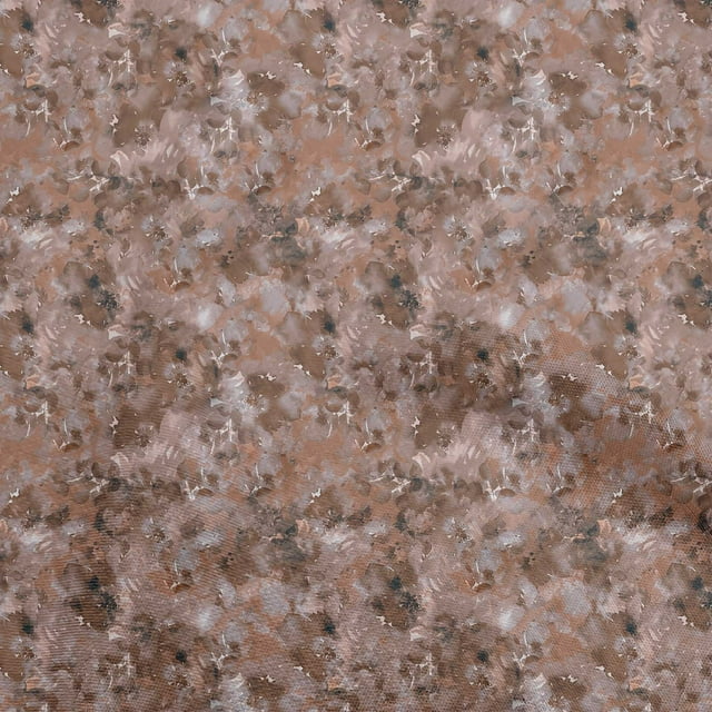 oneOone Rayon Tawny Brown Fabric Abstract Floral Sewing Craft Projects Fabric Prints By Yard 56 Inch Wide-2rb