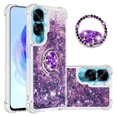 thumbnail image 1 of Funda para Honor 90 Lite 5G con Brillo Líquido Flotante, Purpurina, Parachoques y Anillo Giratorio Soporte, 1 of 5