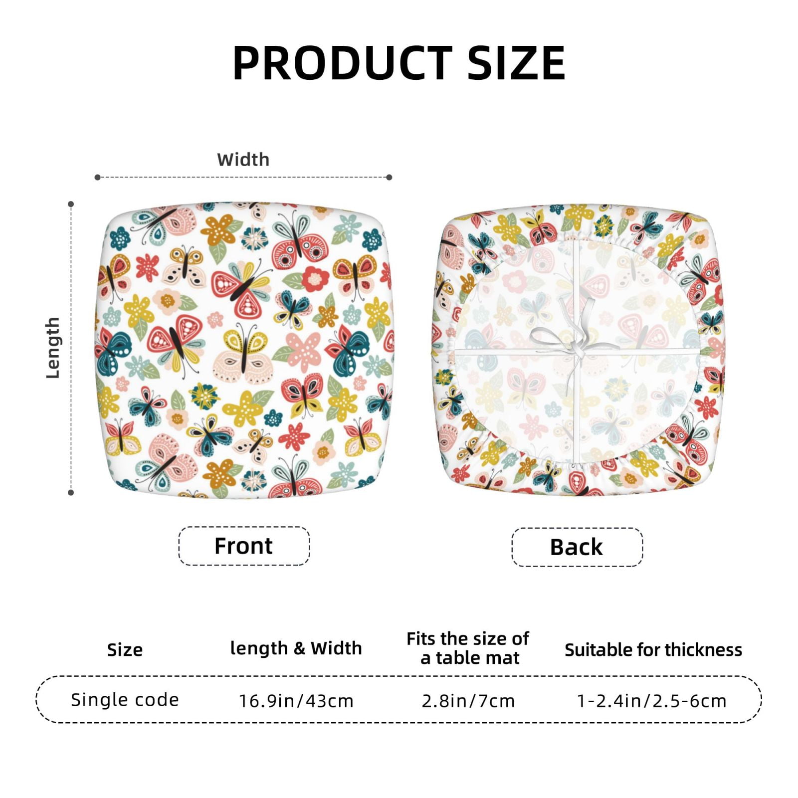 Vsdgher Butterfly Flowers Couch Cushion Covers, Non-Slip Sofa Seat Cushion Slipcovers, Soft Couch Covers（Don't include seat cushion）Six Piece