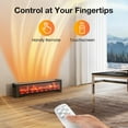 thumbnail image 6 of Air Choice 33” Baseboard Heater, Electric Fireplace, Remote &Adjustable Thermostat, 12H Timer, Quiet, Overheat Protection, Space Heater for Large Room Office Dry Clothes, 6 of 8