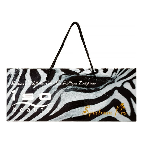 ISO Beauty Super Spectrum Pro Hair Straightener, White Zebra