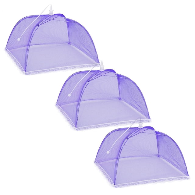 Piwvid Large Food Covers for Outdoors, 17x17 Inch Pop-up Mesh Tents, Reusable Collapsible Food Nets for BBQ, Picnics, and Parties, Insect Protection
