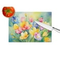 thumbnail image 4 of Freesias in Watercolor Glass Cutting Board Large 12 in x 15 in, 4 of 5
